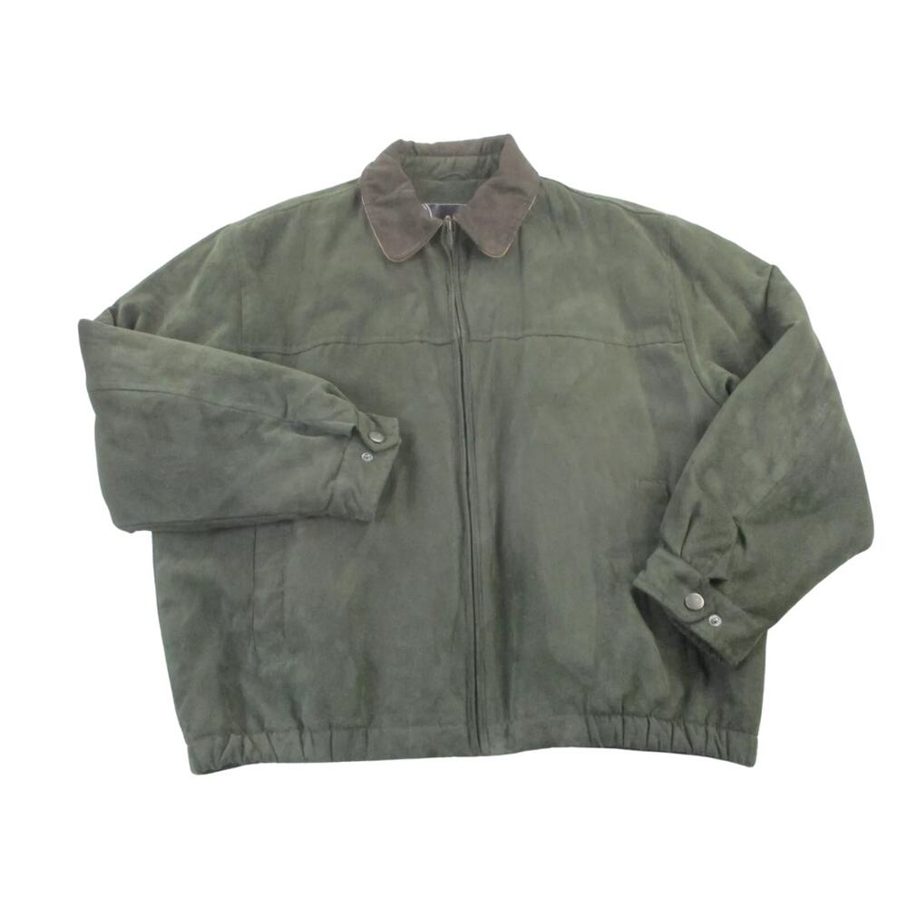 Weather Report by Weatherproof Men's Bomber Jacket XL Green Full Zip